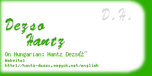 dezso hantz business card